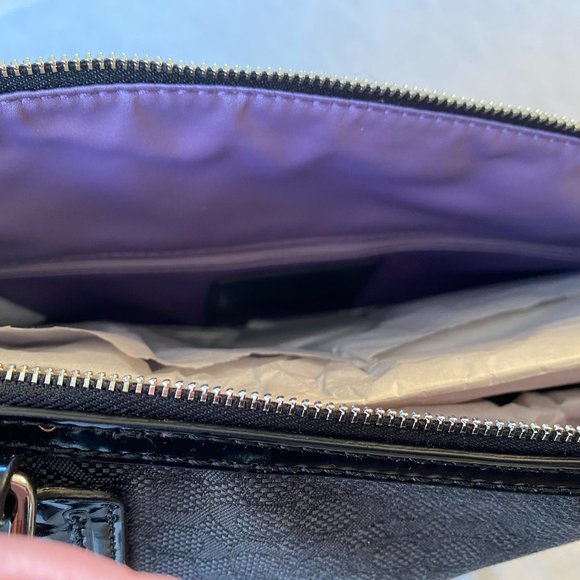 Coach Black Signature Poppy Oxford Tote - Picture 5 of 8